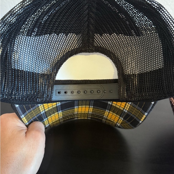 John Deere Black Caps with Yellow Logo Patch - Picture 4 of 5